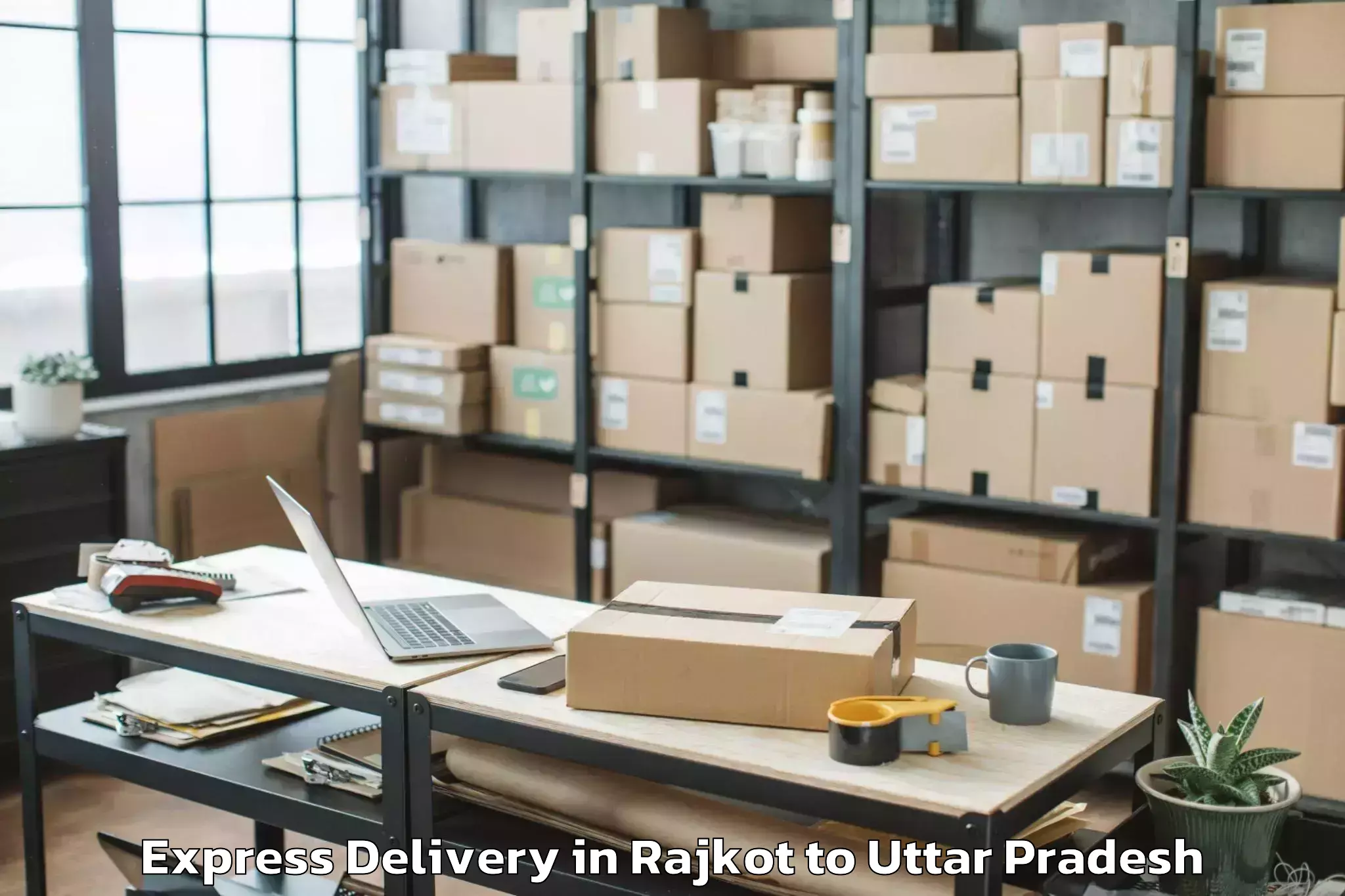 Reliable Rajkot to Iiit Lucknow Express Delivery